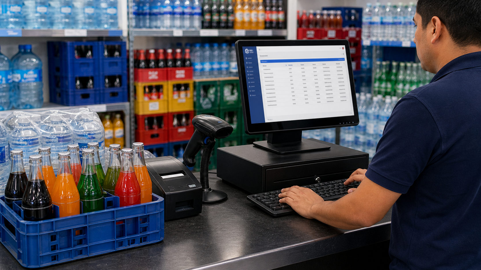 Inventario de bebidas y productos en expendio