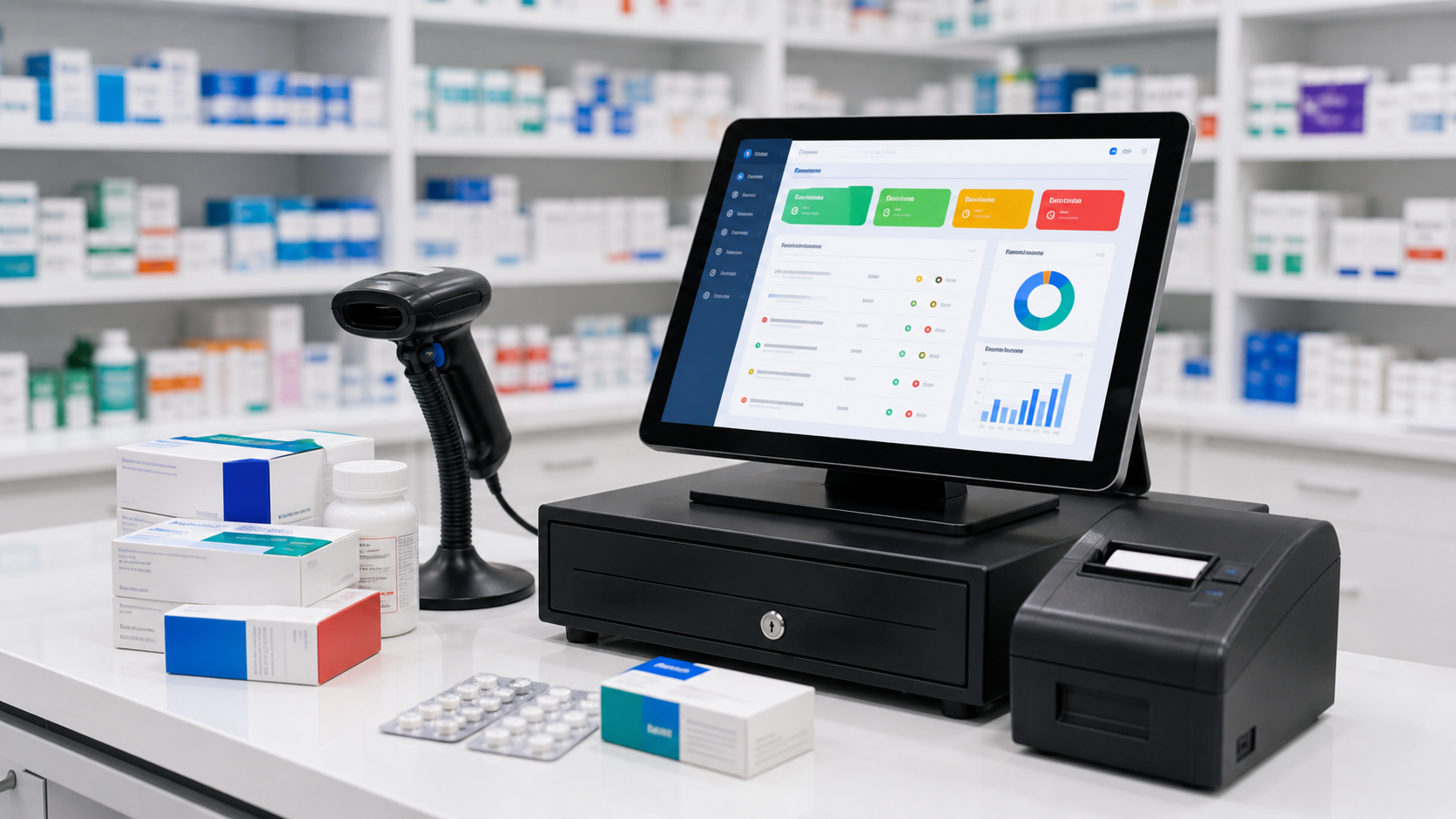 Semáforo visual de inventario para farmacia