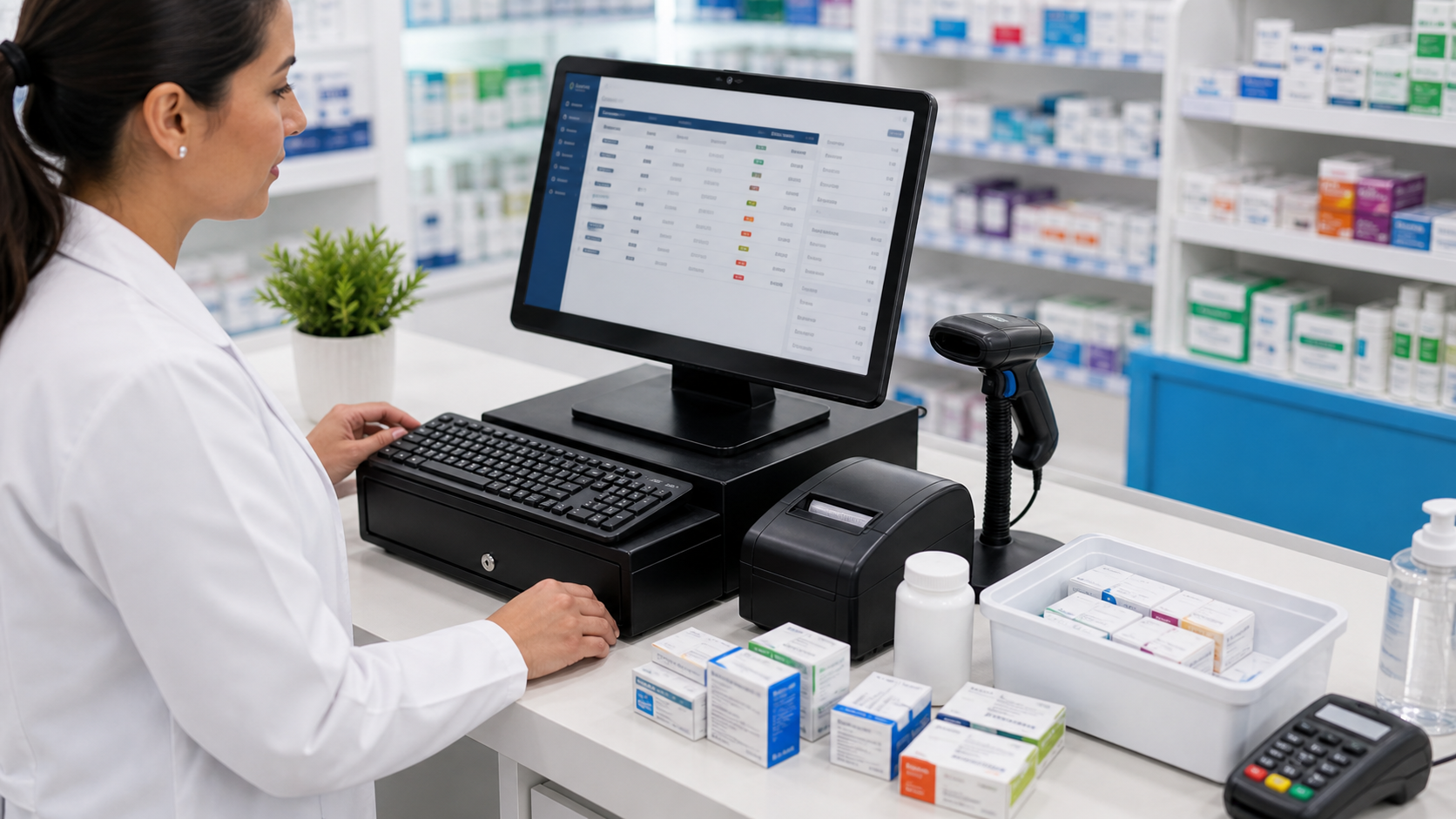 Flujo de inventario por lote y venta en farmacia con punto de venta