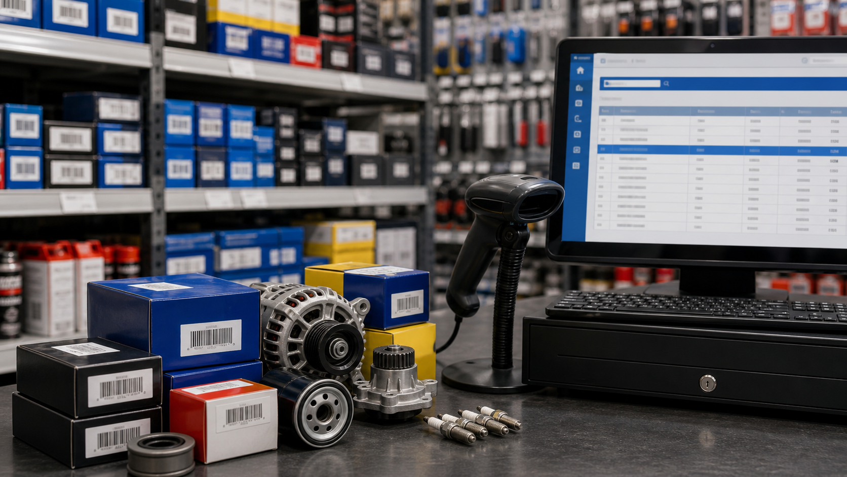 Inventario técnico de piezas en punto de venta para refaccionarias